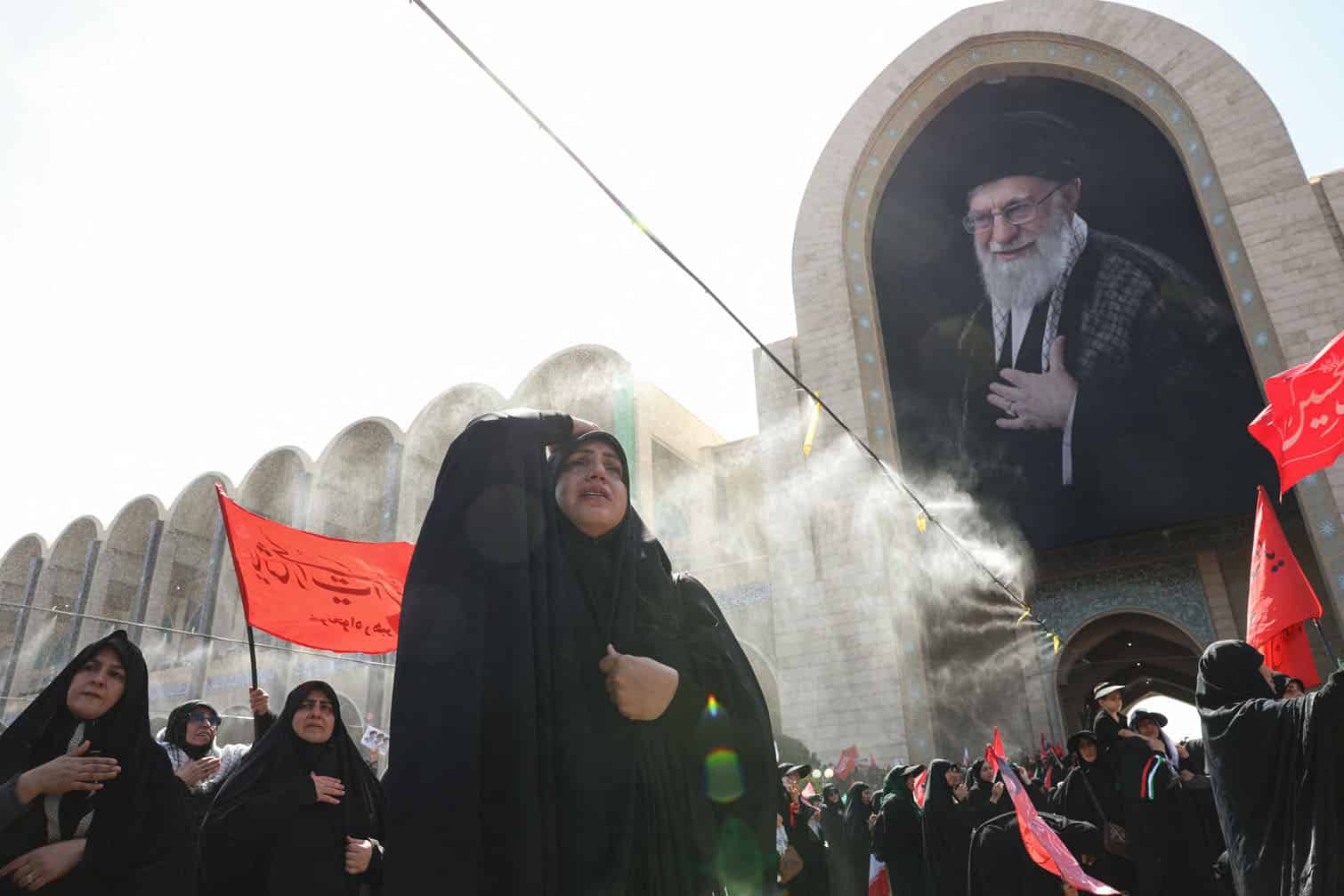 Mourners grieve as they gather to pray for Iran's slain supreme leader
