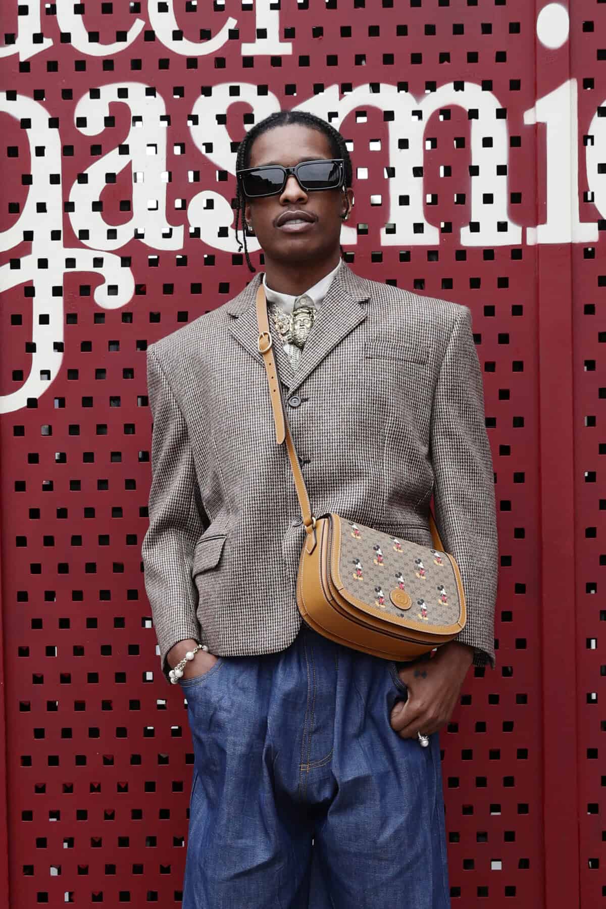 ASAP Rocky arrives at the Gucci show during Milan Fashion Week Spring/Summer 2020 on 22 September 2019 in Milan, Italy. Picture: Vittorio Zunino Celotto/Getty Images for Gucci