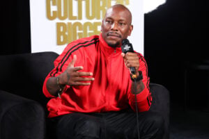 Tyrese Gibson speaks onstage during BET Awards Media House at Quixote Studios West Hollywood on June 24, 2023 in West Hollywood, California.Picture via Leon Bennett/Getty Images for BET
