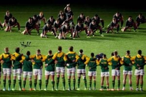 Springboks and All Blacks rugby players