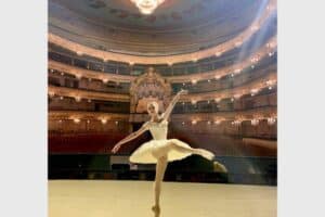RSB student Candice Desilets shows off her moves at Vaganova Academy.