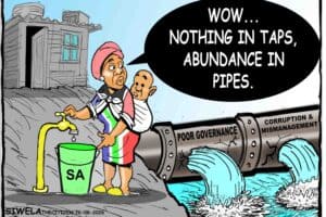 Cartoon Water infrastructure South Africa