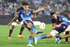 Springbok scrumhalf Embrose Papier in action for the Bulls against the All Blacks