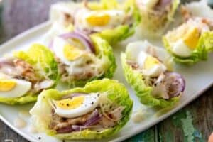 Leftover Chicken and Egg Salad Cups recipe