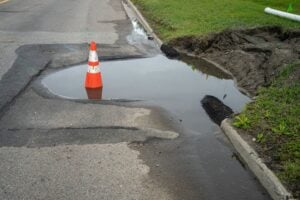 protests water potholes