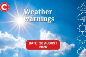 Weather forecast 20 August 2026