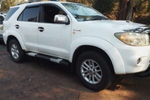 The Fortuner the victim was driving when the shooting occurred.