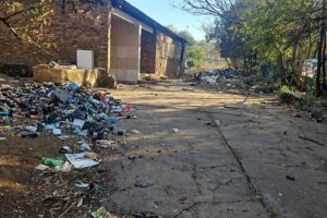 The poor condition of the former Scout Hall.