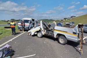 One declared deceased on the scene after taxi rolls over on N2 freeway in KZN