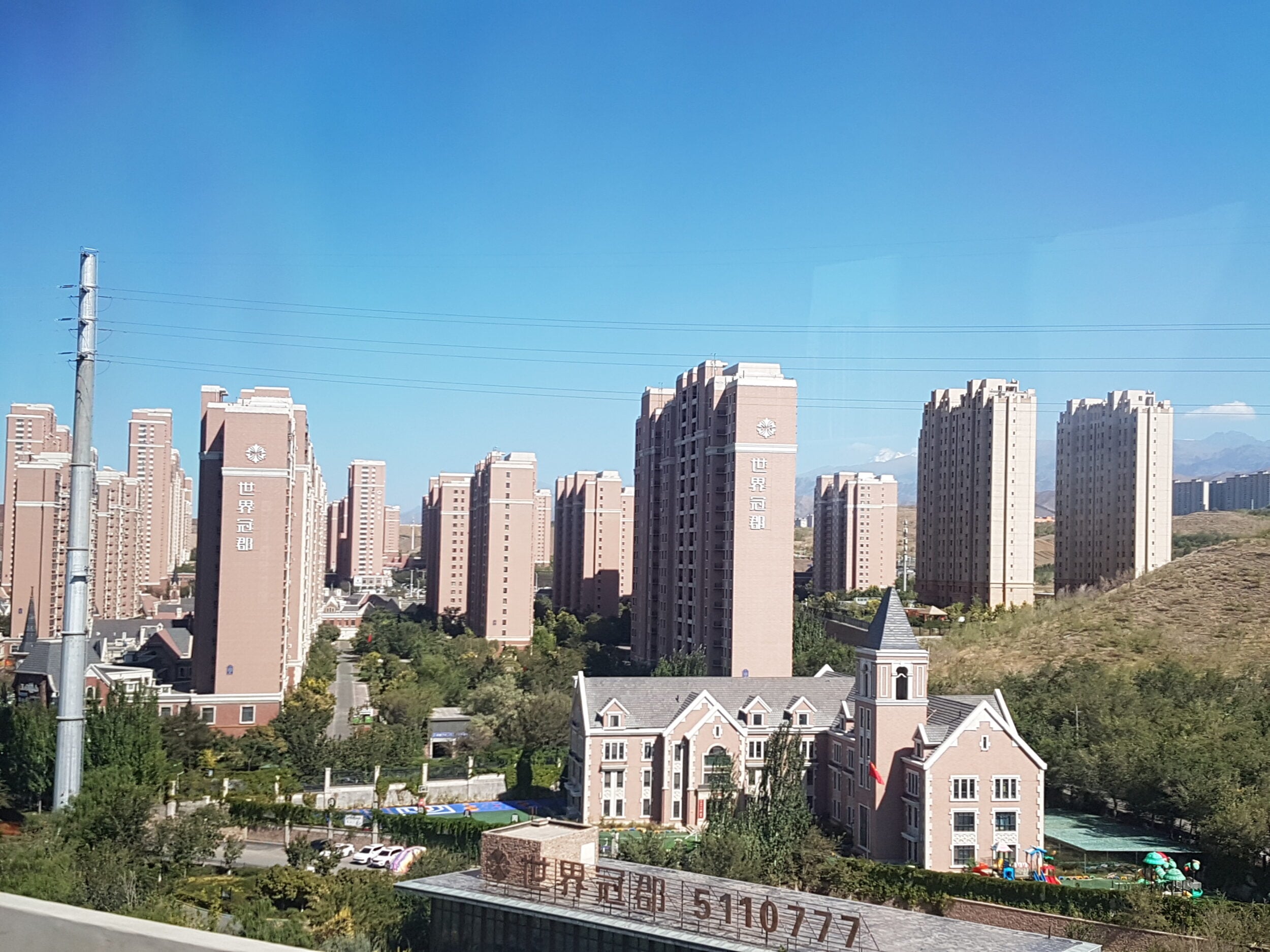 An example of the endless rows of housing built by the Chinese government. Picture: Jarryd Westerdale