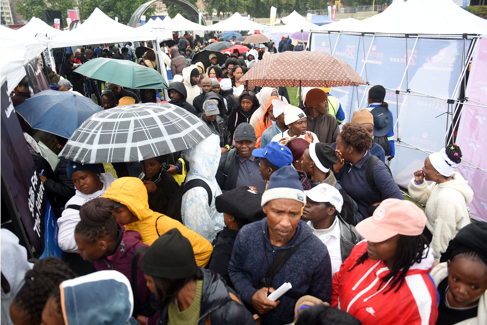 Young and old people waits for their turn at the Gauteng Provincial Government campaign at The People's Park in Johannesburg, 29 September 2026,