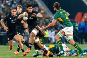 All Blacks loose forward Wallace Sititi v Springboks