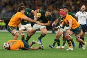 Springboks and Wallabies rugby players