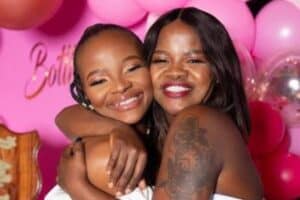 Actress and poet Botlhale Boikanyo with her mother