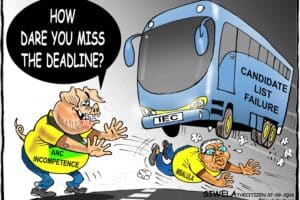 Cartoon of the day, 7 September 2026, throwing Mbalula under the bus