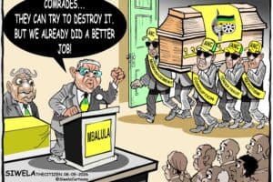 Cartoon of the day, 8 September 2026. Has the ANC been buried?