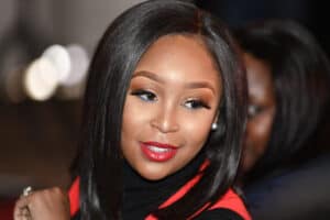 Presenter Minnie Dlamini during the Absa Premiership Launch at Absa Contact Centre on July 29, 2019 in Johannesburg, South Africa. Photo by Frennie Shivambu