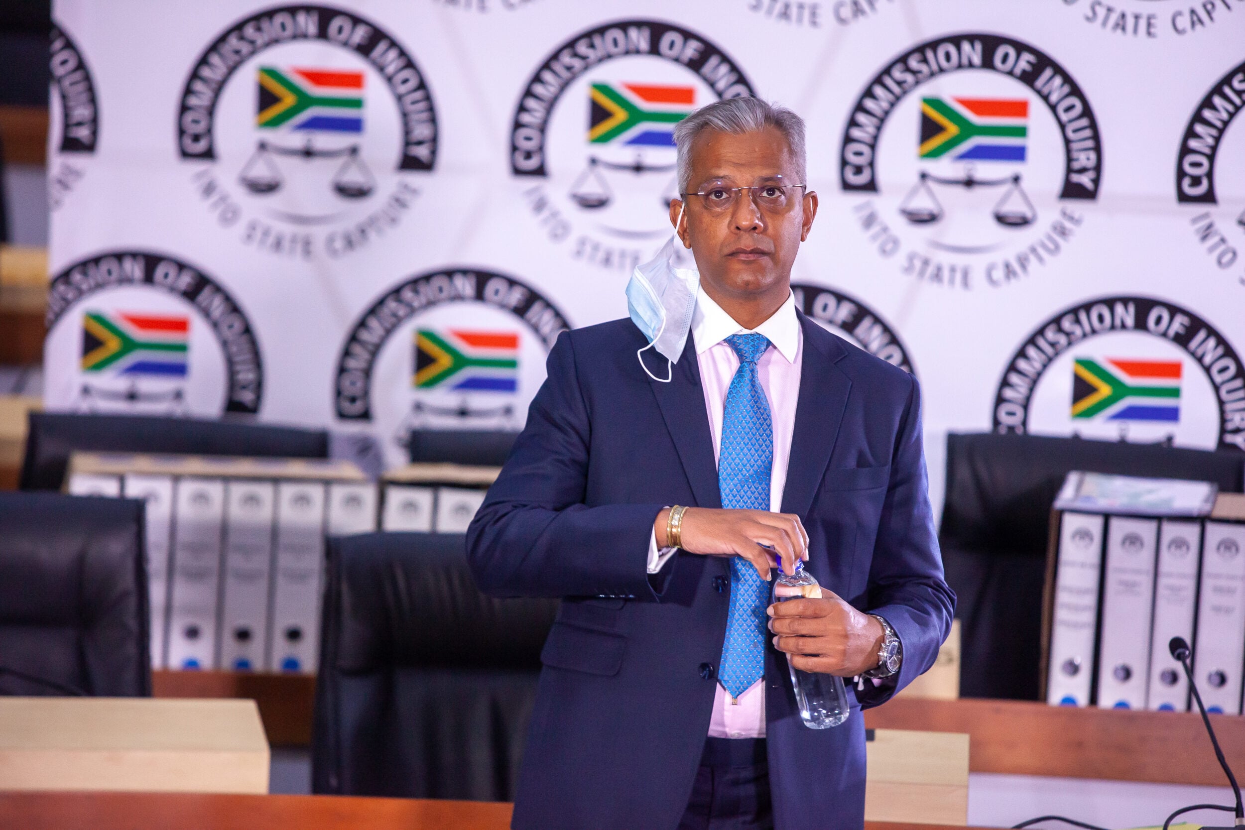 Former Chief Financial Officer (CFO) Anoj Singh testifies at the Commission of Inquiry into State Capture on May 27, 2021 in Johannesburg, South Africa. The Commission heard Transnet-related evidence. Picture via by Gallo Images/Papi Morake