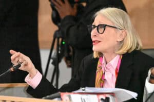 ⁠Adv Annelene van den Heever at the Madlanga Commission of Inquiry at Brigette Mabandla Judicial College on April 17, 2026 in Pretoria, South Africa. President Cyril Ramaphosa established the commission to investigate and report on the veracity, scope, and extent of the allegations made on 6 July 2025 by KwaZulu-Natal (KZN) Police Commissioner Lieutenant-General Nhlanhla Mkhwanazi that South Africa’s criminal justice system was compromised. (Photo by Gallo Images/Frennie Shivambu)