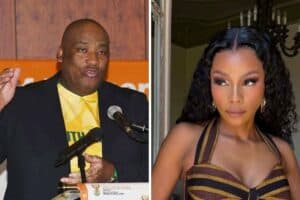 Minister Gayton McKenzie and TV star Bonang Matheba