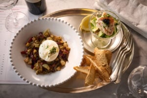 Burrata at Le Parc Polofields. Picture: Supplied, tashas Group.