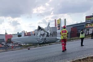 Light aircraft crashes into Midrand business complex, leaving two injured