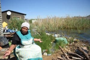 Nyakallong resident tired of sewerage in their houses and poisoning them