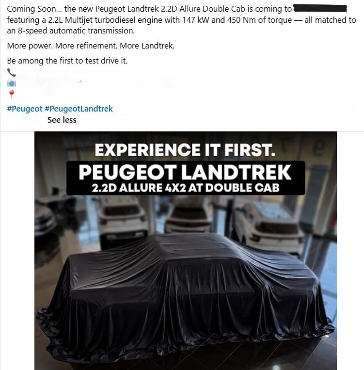 More powerful Peugeot Landtrek for South Africa