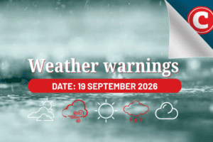 Weather forecast for 19 September 2026
