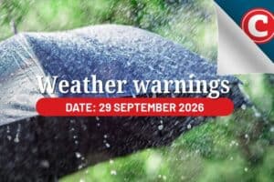 Weather forecast 29 Sept 2026