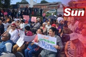 Pensioners gathered outside the Austerville Sassa office calling for an increase to the older persons grant.