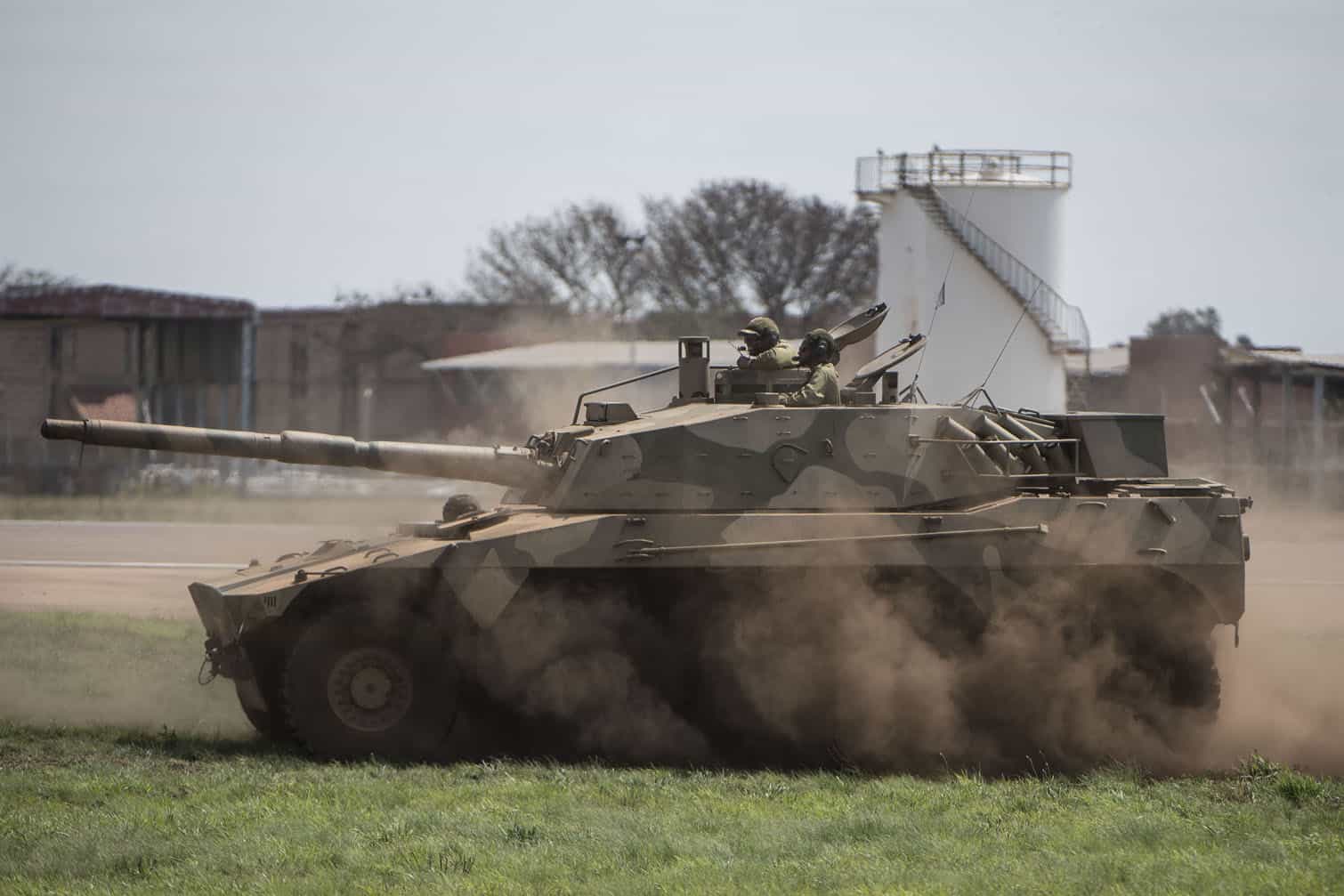 A Rooikat 76 MK1D takes part in a capability demonstration at the Africa Aerospace and Defence (AAD) 2026 expo, 19 September 2026, at Air Force Base Waterkloof in Centurion. The expo serves as Africa's premier aerospace and defense exhibition, showcasing air, land, and sea technologies. Saturday and Sunday featured a public airshow including gripens and hawk jets, as well as the Roovalk helicopter, among others. Picture: Michel Bega/The Citizen