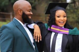 Amo Chidi with her husband