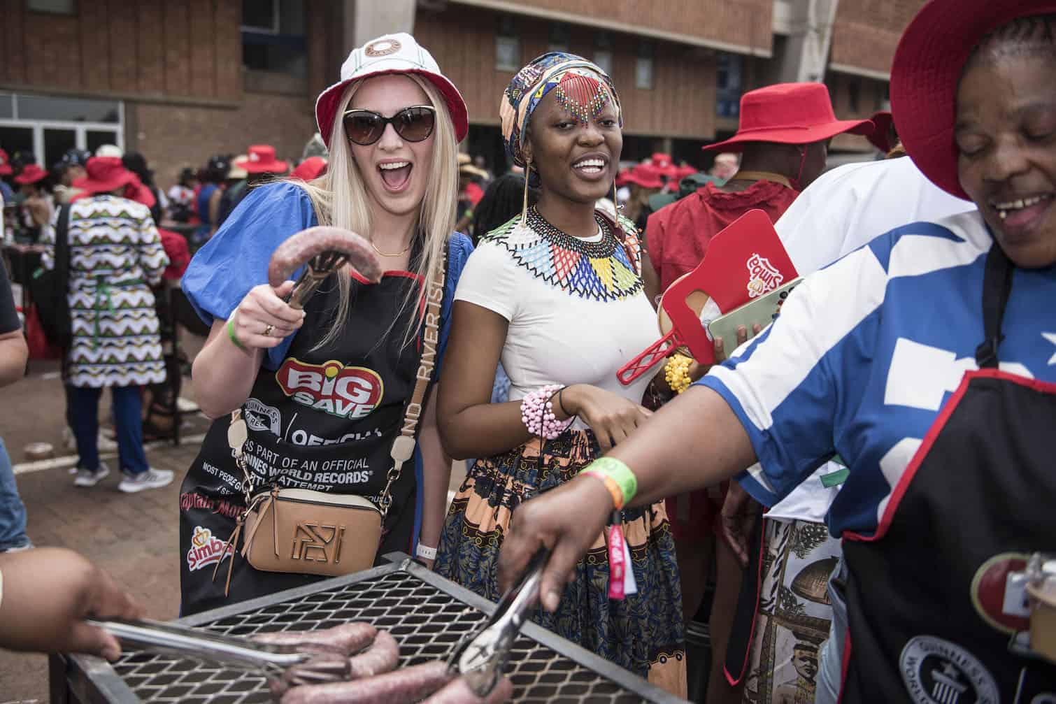 Participants take part in a Guinness World Record attempt for the most people braaiing simultaneously, 24 September 2026, at Loftus Versfeld Stadium in Pretoria. Organisers were hoping for three thousand people to gather on Heritage Day at the event to fire up the coals, celebrate their culture, and braai some wors. Picture: Michel Bega/The Citizen