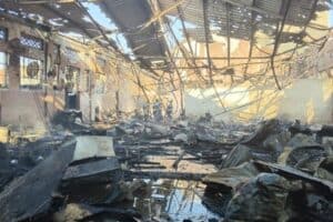 The central hub of the establishment, the Beer Hall, was burnt to ashes.
