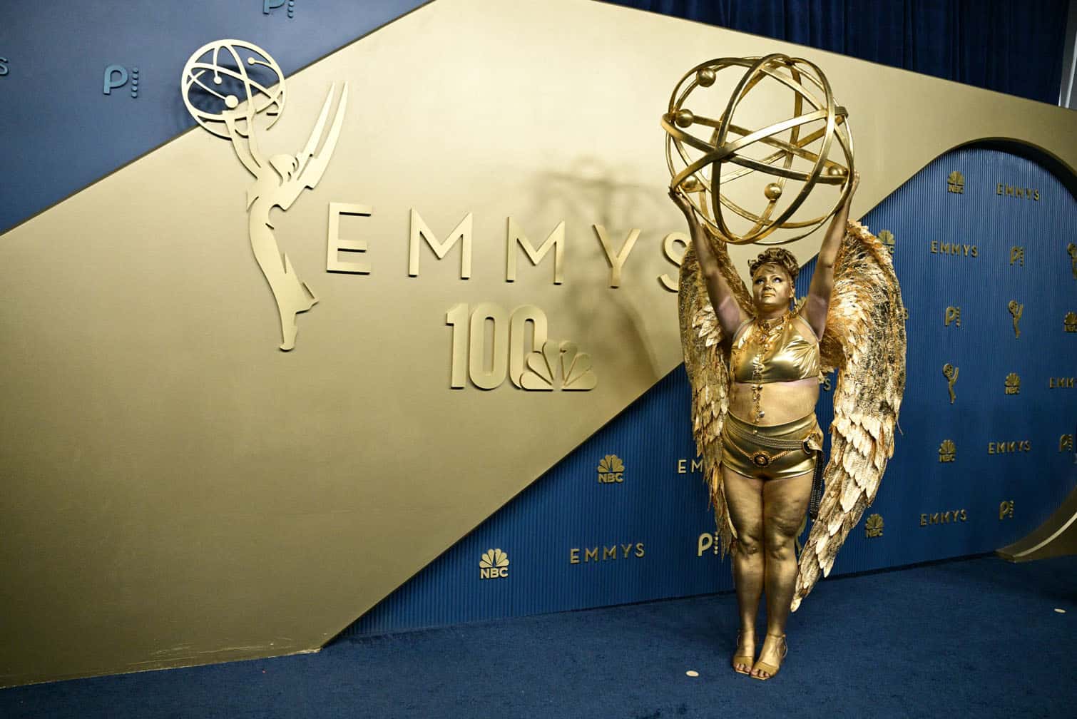 US actress Megan Stalter arrives for the 78th Primetime Emmy Awards at the Peacock Theatre at LA Live in Los Angeles on September 14, 2026. (Photo by Frederic J. Brown / AFP)