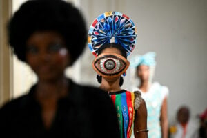 A model presents a creation by MaXhosa Africa