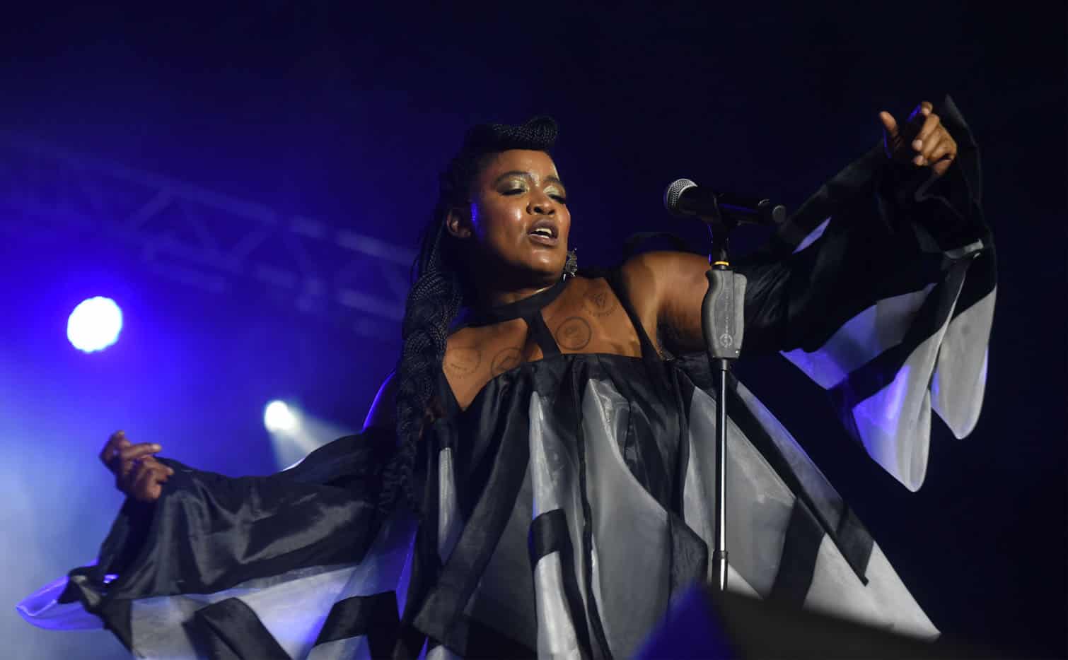 South African music icon Thandiswa Mazwai performs at the Conga Stage in Sandton, Johannesburg, 26 September 2026, during the final day of the 27th edition of the Standard Bank Joy of Jazz Festival. The 2026 festival took place on 25 and 26 September and has grown from an audience of about 2,000 to more than 36,000, providing a platform for international and local artists to perform together and collaborate on various projects. Picture: Nigel Sibanda/The Citizen