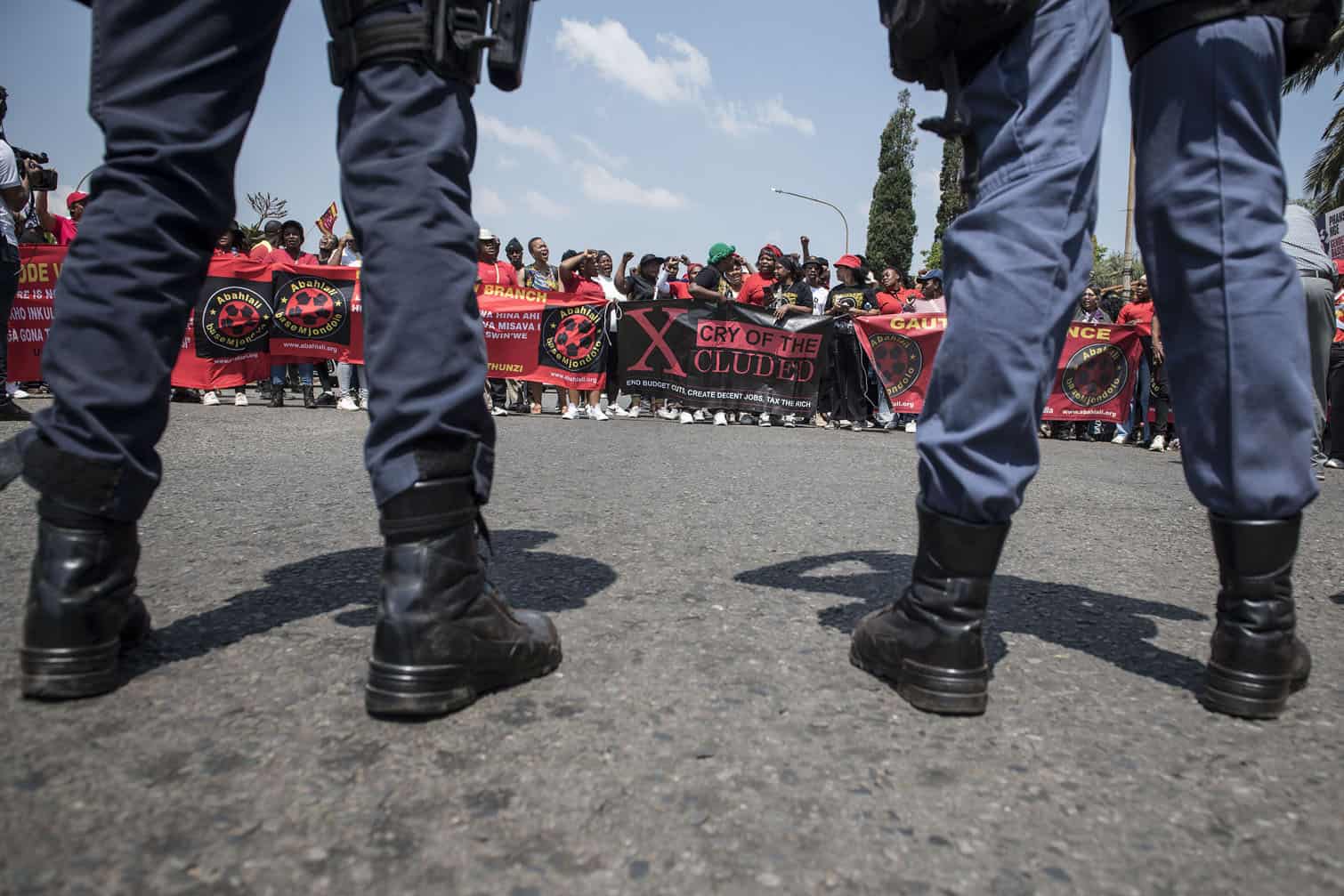 Residents of Ekurhuleni, women, and members of Abahlali baseMjondolo movement demonstrate outside the Kempton Park police station, 28 September 2026, against gender based violence and femicide, following a spree of murders across the East Rand. Additionally, among their grievances, the group alleged GBV cases are not taken seriously when opened, that protection orders are not enforced, dockets disappear and no feedback is given to families and police response time in shack settlements is extremely slow. Picture: Michel Bega/The Citizen
