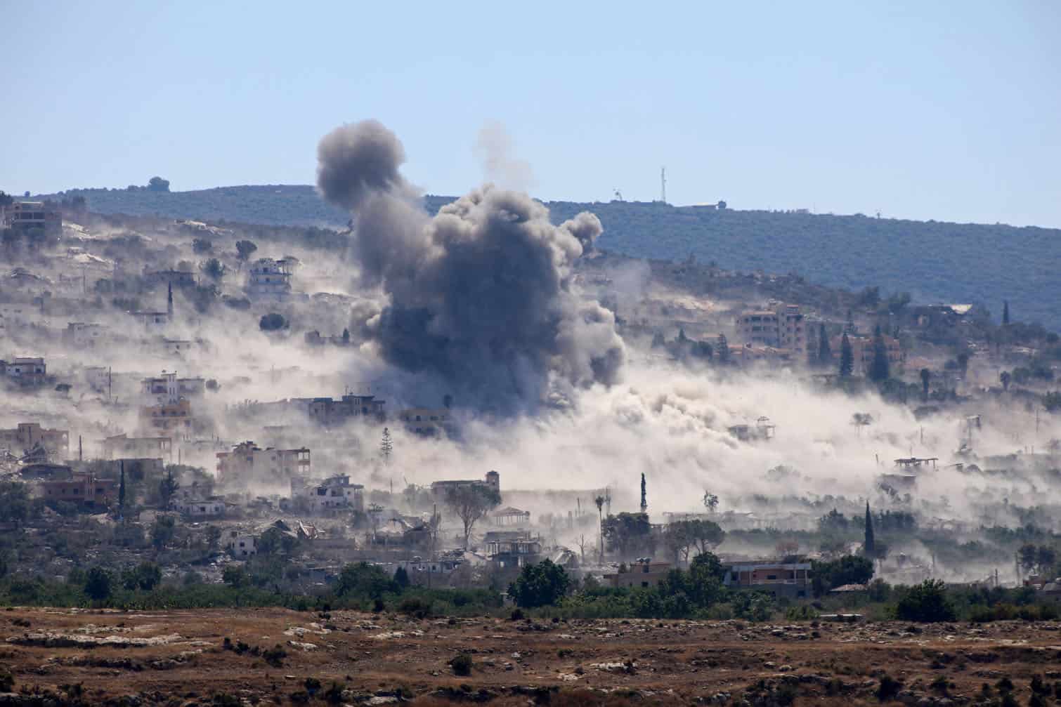 This photograph taken from the southern Lebanese village of al-Hanniyeh shows smoke rising from the site of an Israeli strike that targeted the al-Mansouri village, on September 9, 2026. An Israeli strike killed one person in Lebanon's south, the Lebanese state news agency said on September 9, in a region where Israel has intensified attacks despite a ceasefire. (Photo by Kawnat HAJU / AFP)