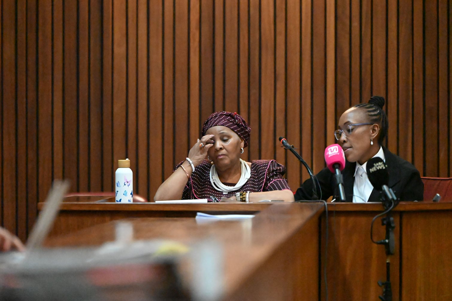 Former National Assembly Speaker Nosiviwe Mapisa-Nqakula  appears at Gauteng High Court for a trial on September 28, 2026 in Pretoria, South Africa. It is reported that Mapisa-Nqakula faces corruption charges for allegedly soliciting R4.5 million in bribes from a Defence Force contractor between 2016 and 2019. (Photo by Gallo Images/Frennie Shivambu)