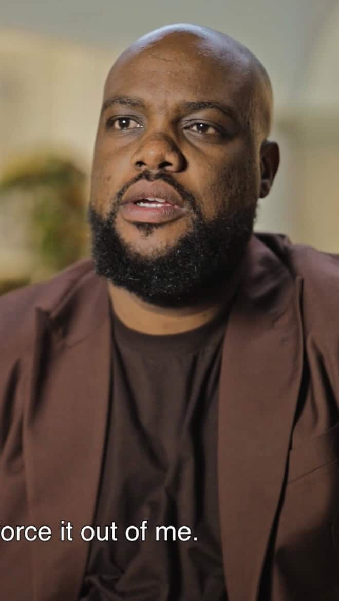 Obren opens up during a confessional moment on Married at First Sight Mzansi Season 3, Episode 10. [Image: Instagram/@ConnectTV]