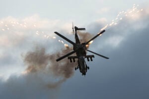 A Denel Rooivalk attack helicopter