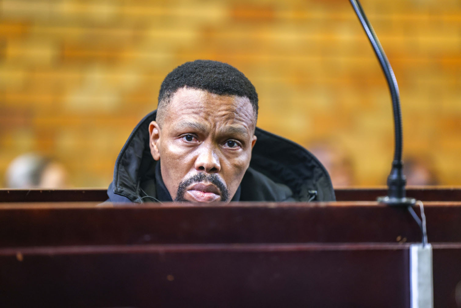 Matipandile Sotheni appears at Brakpan Magistrate’s Court on September 09, 2026 in Brakpan, South Africa. Sotheni faces 16 charges, including conspiracy to commit murder, attempted murder, theft and the murder of Madlanga Commission “Witness D”, Marius van der Merwe. (Photo by Gallo Images/OJ Koloti)