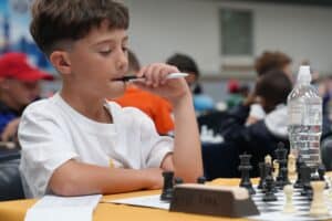 Under-10 chess player Valentino Ferrinha.