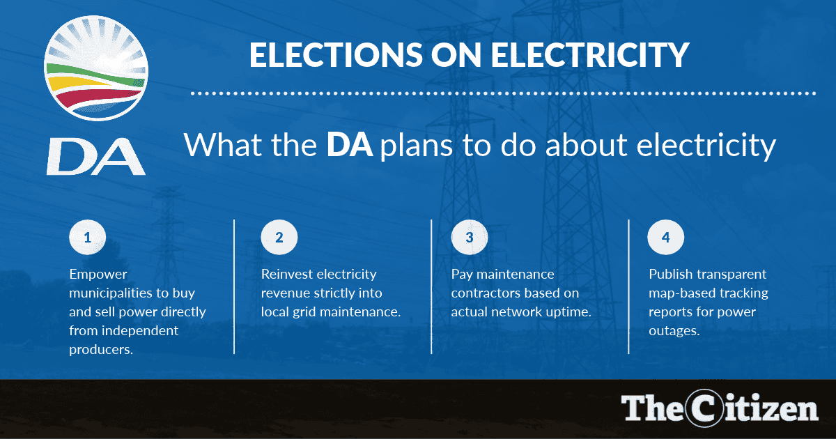 Elctirc Power Elections: What the ANC, DA, EFF and MK promise on electricity as load ...