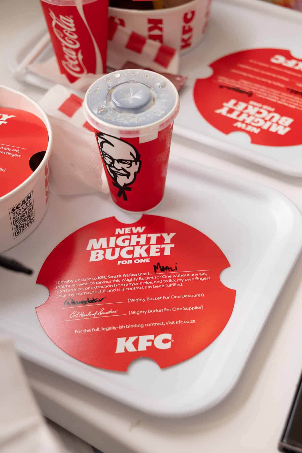 KFC Mighty Bucket for One No Sharing Contract. Picture: Supplied
