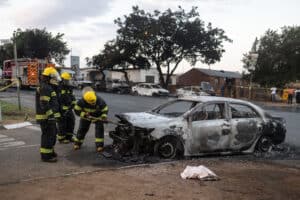 Cars torched as Soweto residents clash with foreign nationals