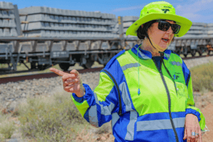Transport Month: Barabra Creecy says the iron ore line annual maintenance shutdown aims to replace 45 000 railway sleepers