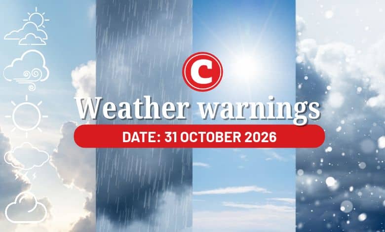 Saturday’s weather: severe thunderstorms and heatwave in Eastern Cape